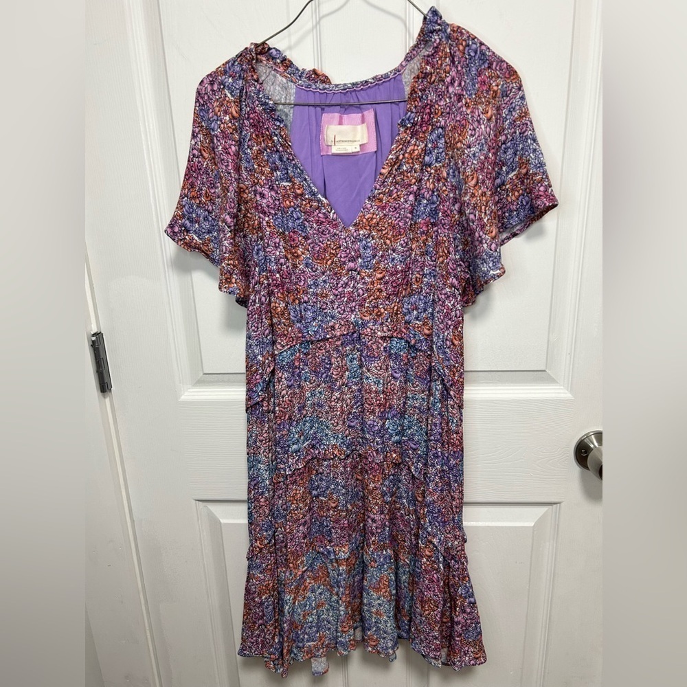 Anthropologie Multicolor Floral Midi Dress